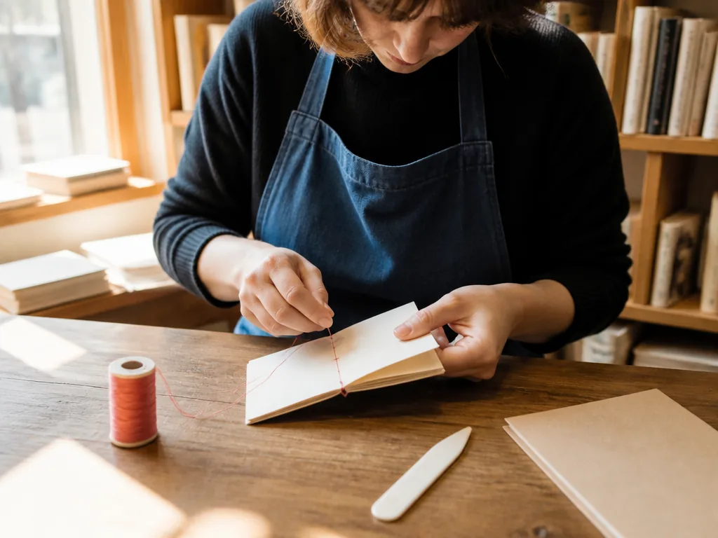 Manuscrit ouvert, stylo et trophée du concours de nouvelles sur le bureau